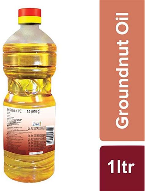 PATANJALI Virgin Groundnut Oil 1L (Pack of 2 ) Groundnut Oil Plastic ...