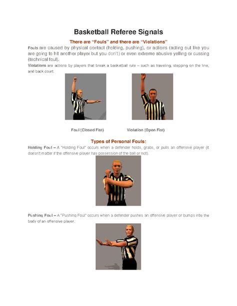 Basketball Referee Signals - Basketball Referee Signals There are