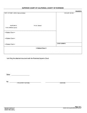 2016-2026 Form CA RI-MC010 - County of Riverside - Blank Fillable ...