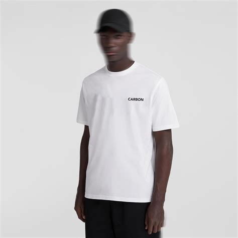 Carbon Unisex Minimal Print Cotton white T-shirt – Carbon Madras