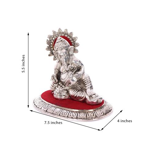 Small Ganpati Murti | Lord Ganesh Metal Idol Online - eCraftIndia Online