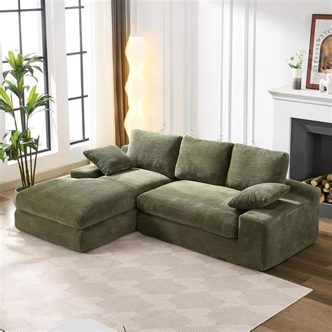 Amazon.com: 98.4" Green Sectional Sofa Cloud Modular Sectional Couch ...