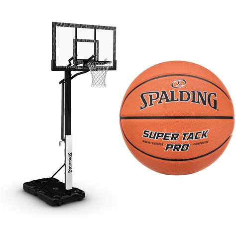 Spalding 60 In. Acrylic Screw Jack Portable Basketball Hoop System and ...