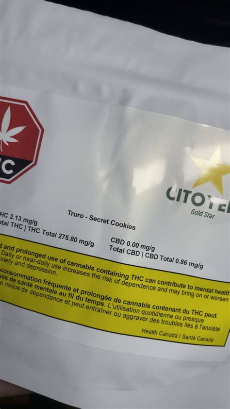 Truro - Secret Cookies (27.58% THC) my favourite truro strain courtesy ...