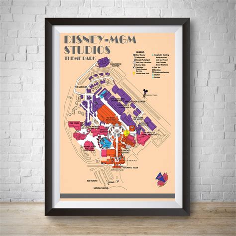 MGM Studios Park Map Disney Park Map Hollywood Studios Map V | Inspire ...