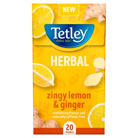 Tetley Herbal Zingy Lemon & Ginger Tea Bags x20 | One Stop