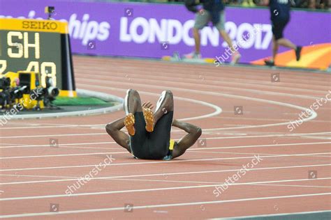 Jamaicas Usain Bolt Centre Sitting Gets Editorial Stock Photo - Stock ...