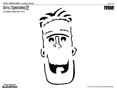 Pumpkin craving stencil of Frankenstein from the new movie release ...