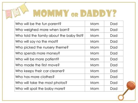 Printable Mommy And Daddy