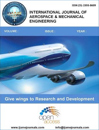 IJAME - International Journal of Aerospace and Mechanical Engineering