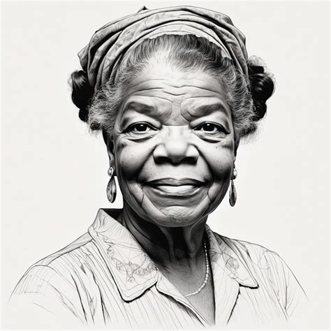 Young Maya Angelou Line Drawing | Stable Diffusion Online