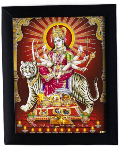 Cherriee Durga Maa photo frame for pooja, wall decoration Religious ...