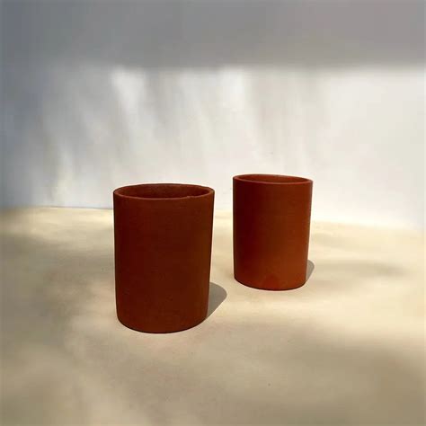 Terracotta Glasses Amalfiee_Ceramics Glass Amalfiee Ceramics