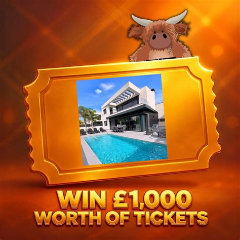 Win £1,000 Worth of Tickets Into Luxury Spanish Villa or £350,000 CASH Main Draw