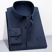 Men's Dress Shirt Button Down Shirt Non Iron Shirt Oxford Shirt Plaid ...