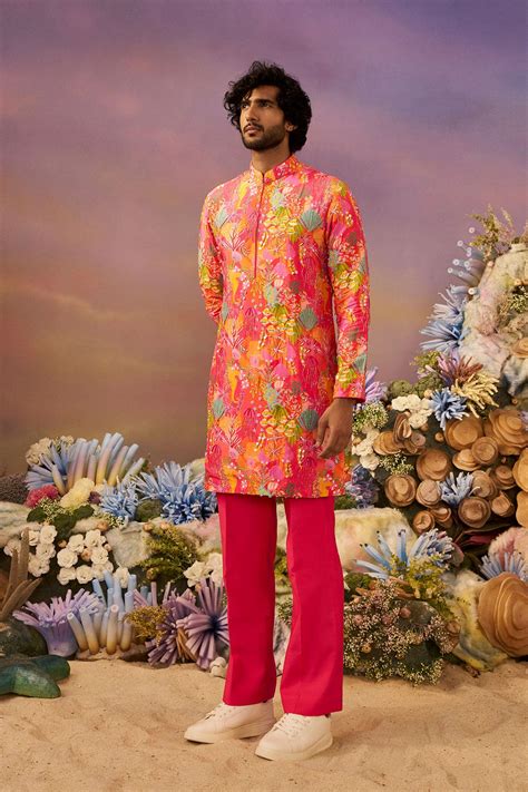 Pink Coral Kurta Set