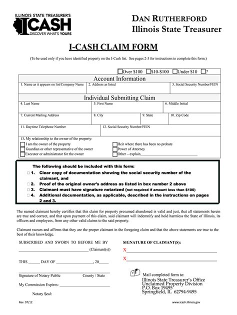Icash illinois unclaimed money: Fill out & sign online | DocHub