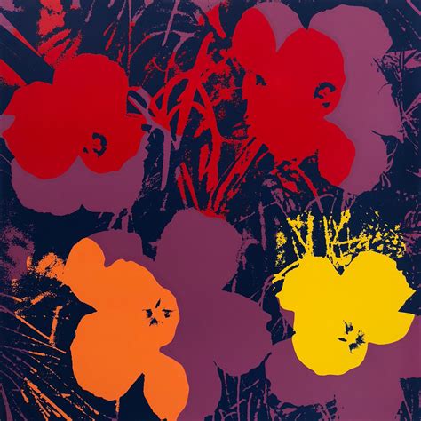 Andy Warhol Flowers Sunday B. Morning Red Orange Serigraph For Sale