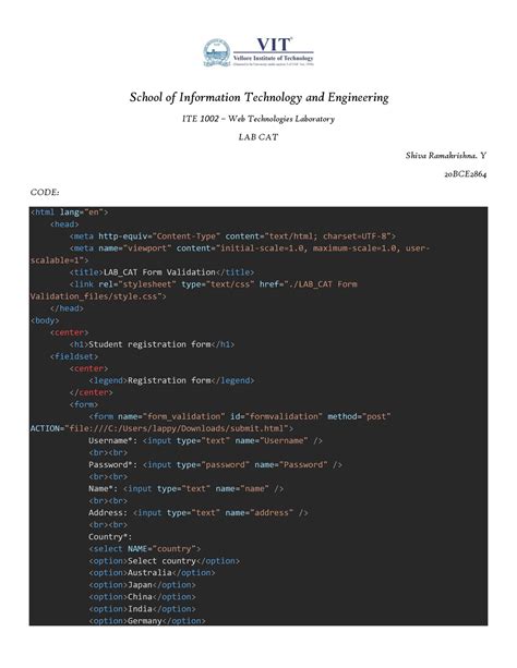 Shiva Ramakrishna L11+L12 LAB CAT.pdf - School of Information ...