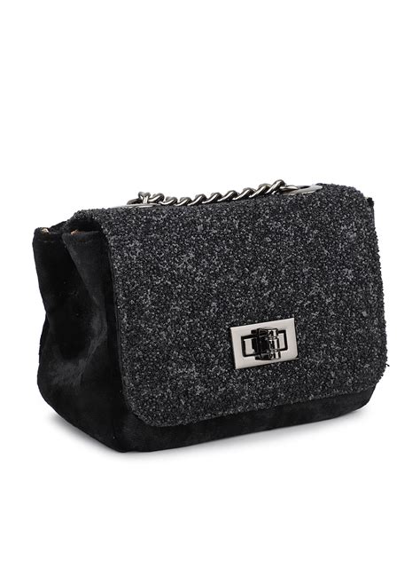 Buy Now Women Black Embellished Sling Bag