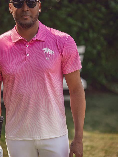 Hardaddy Gradient Coconut Palm Tree Regular Fit Button Short Sleeve ...