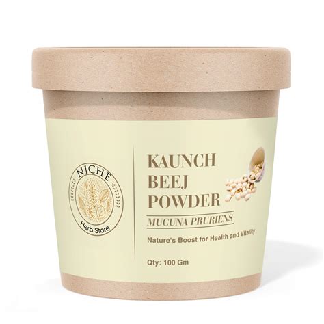 Buy Niche Herb Store Kaunch Beej/Mucuna White Seed Powder (100 Gram ...