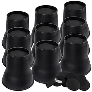 DEDU Bed Risers 6 Inch Heavy Duty 9 Pack, Furniture Risers with Wheel ...