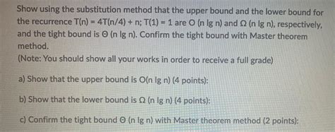How to Use Algorithmic Substitution Method to Find Lower Bound 的图像结果