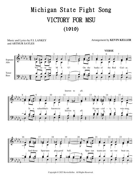 Victory for MSU (Michigan State Fight Song) (arr. Kevin Keller) by FI ...