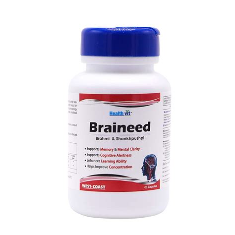 Healthvit Braineed Brain Support Supplement for Memory & Focus with ...