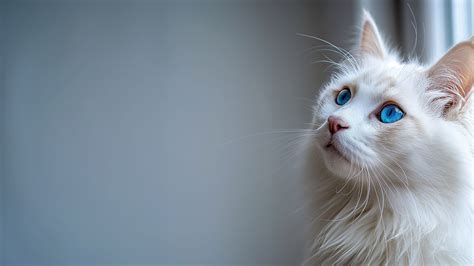 Download wallpaper 1920x1080 cat, fluffy, pet, white full hd, hdtv, fhd ...