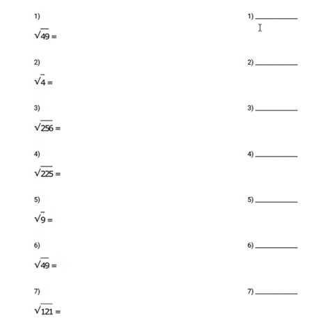 Root Math Worksheet 的图像结果