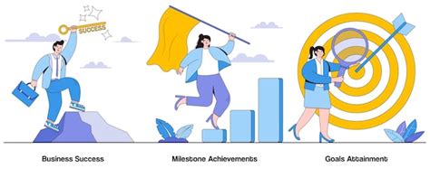 Geschäftserfolg, Meilenstein, Erfolge, Ziele, Erfolgskonzept mit ...