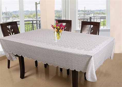 Buy Kuber Industries Zig Zag Design Cotton 6 Seater Dining Table Cover ...