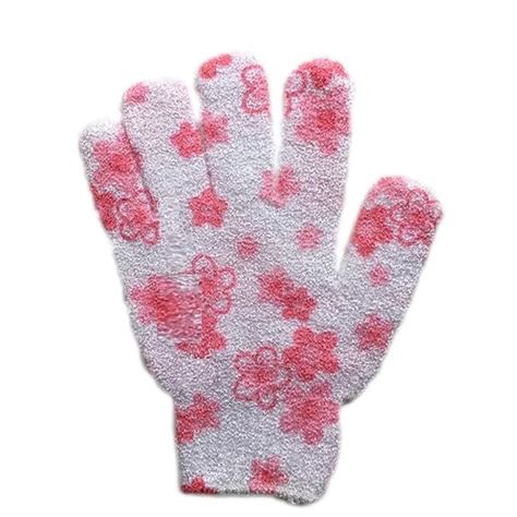 Buy CONNECTWIDE® Flower Printed Bath Body Scrubber Glove Assorted ...