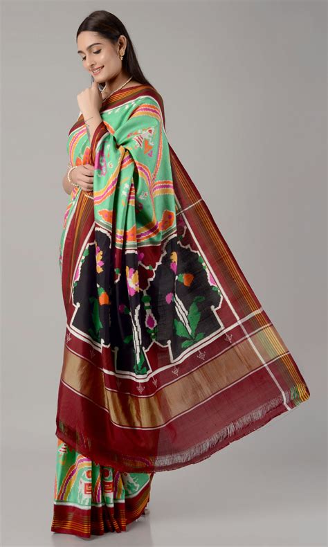 Double Ikat Patola Saree Traditional Motifs – My Store