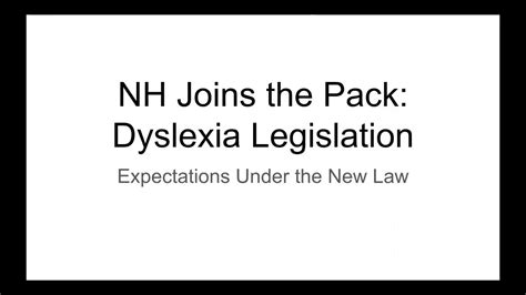 NH Joins the Pack: Dyslexia Legislation | Department of Education