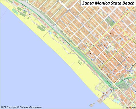 Santa Monica State Beach Map - Ontheworldmap.com