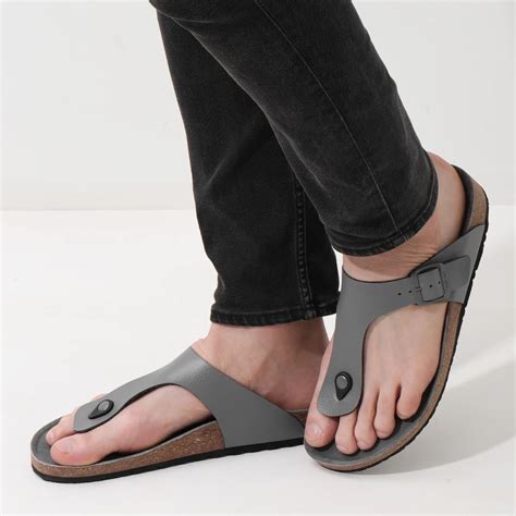 Thong Casual Stylish Grey Sandals for Men - NoStrain