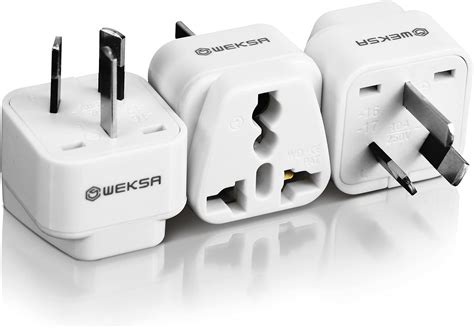 WEKSA Premium Travel Adapter with Universal Input, US, UK to Australia ...
