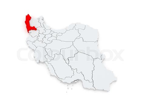Map of West Azerbaijan. Iran. | Stock image | Colourbox