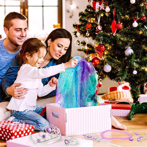 Buy Fedio Princess Cape Set 7 Pieces Girls Princess Cloak with Tiara ...