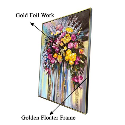 The Artist's Garden Nature 100% Hand Painted Wall Painting (With outer ...