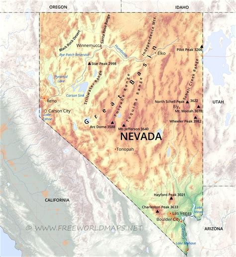 Nevada State Map Printable