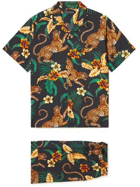 Desmond & Dempsey - Printed Cotton Pyjama Set - Multi Desmond & Dempsey