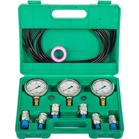 Buy VEVOR Hydraulic Pressure Test Kit 25/40/60MPa, Hydraulic Test Gauge ...