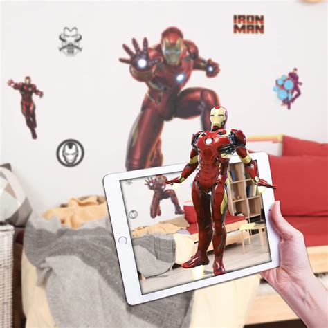 Marvel Iron Man Wall Decal - Iron Man Wall Decals with 3D Augmented ...