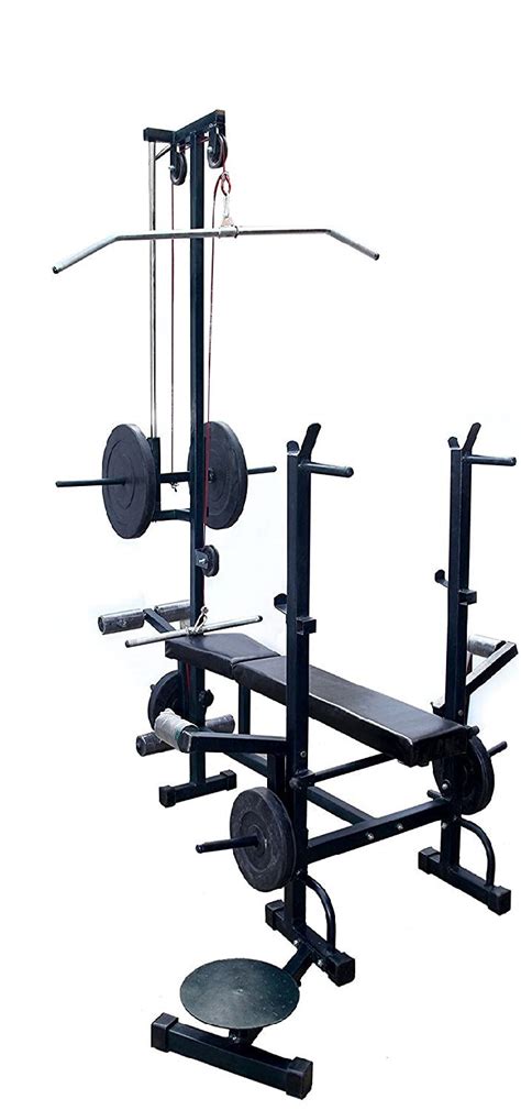 BODYFIT Heavy Multipurpose Home Gym Set Bench for Multiple Adjustable ...