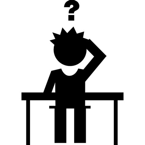 Student with doubts on class - Free education icons