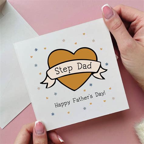Personalised Tattoo Heart Step Dad Father's Day Card By The Alphabet ...